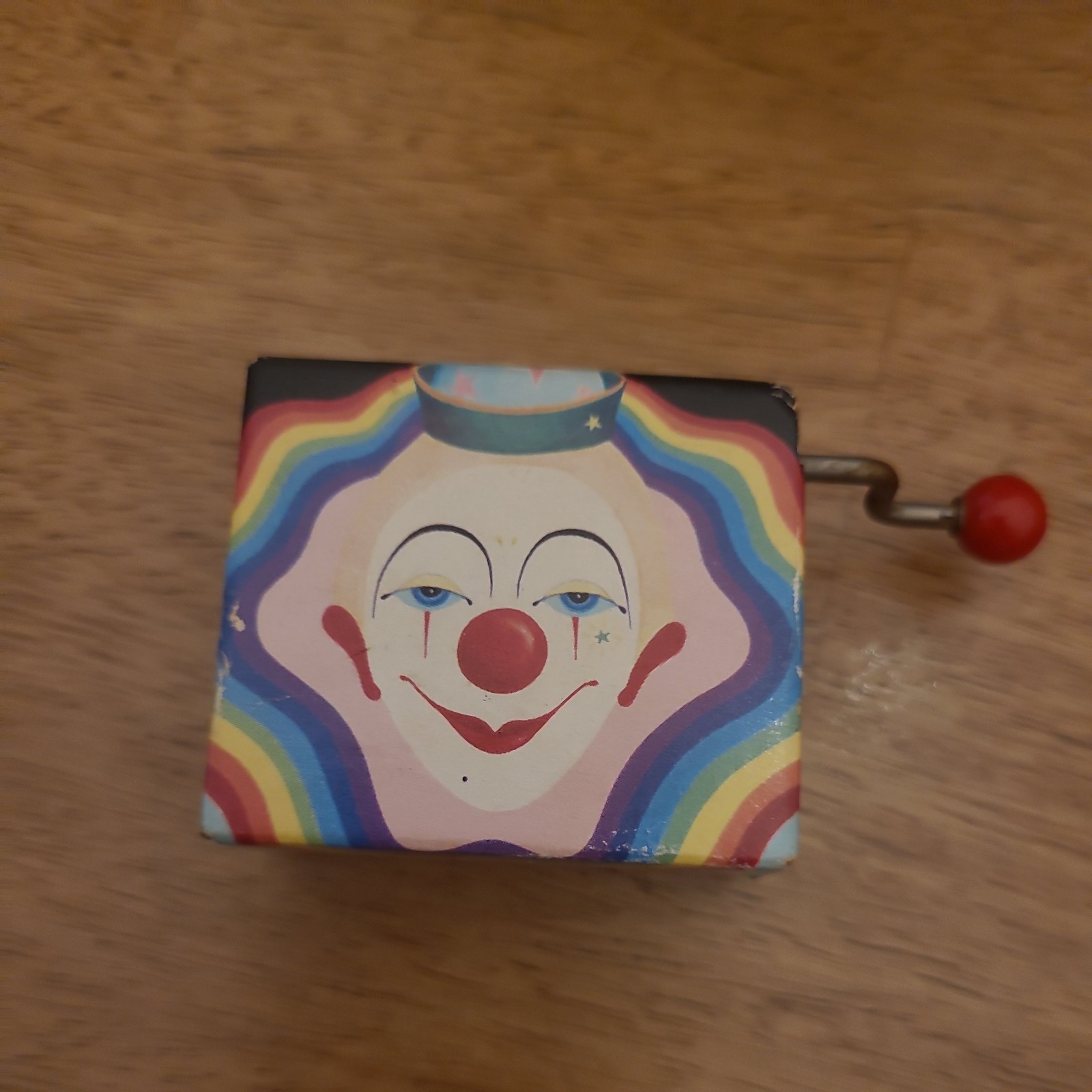 Vintage 1977 Koji Murai Pierrot de Pierre Clown Hand Crank Music Box Works