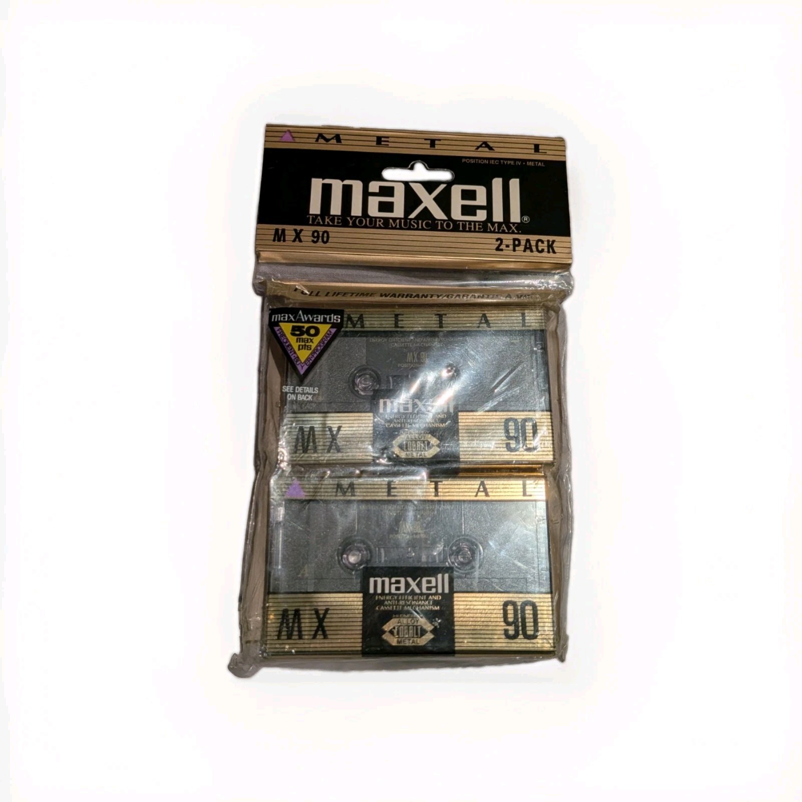 Lot Of 2 Maxwell Blank Cassette Tapes Sealed New Made In Japan Alloy Metal