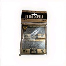 Lot Of 2 Maxwell Blank Cassette Tapes Sealed New Made In Japan Alloy Metal picture