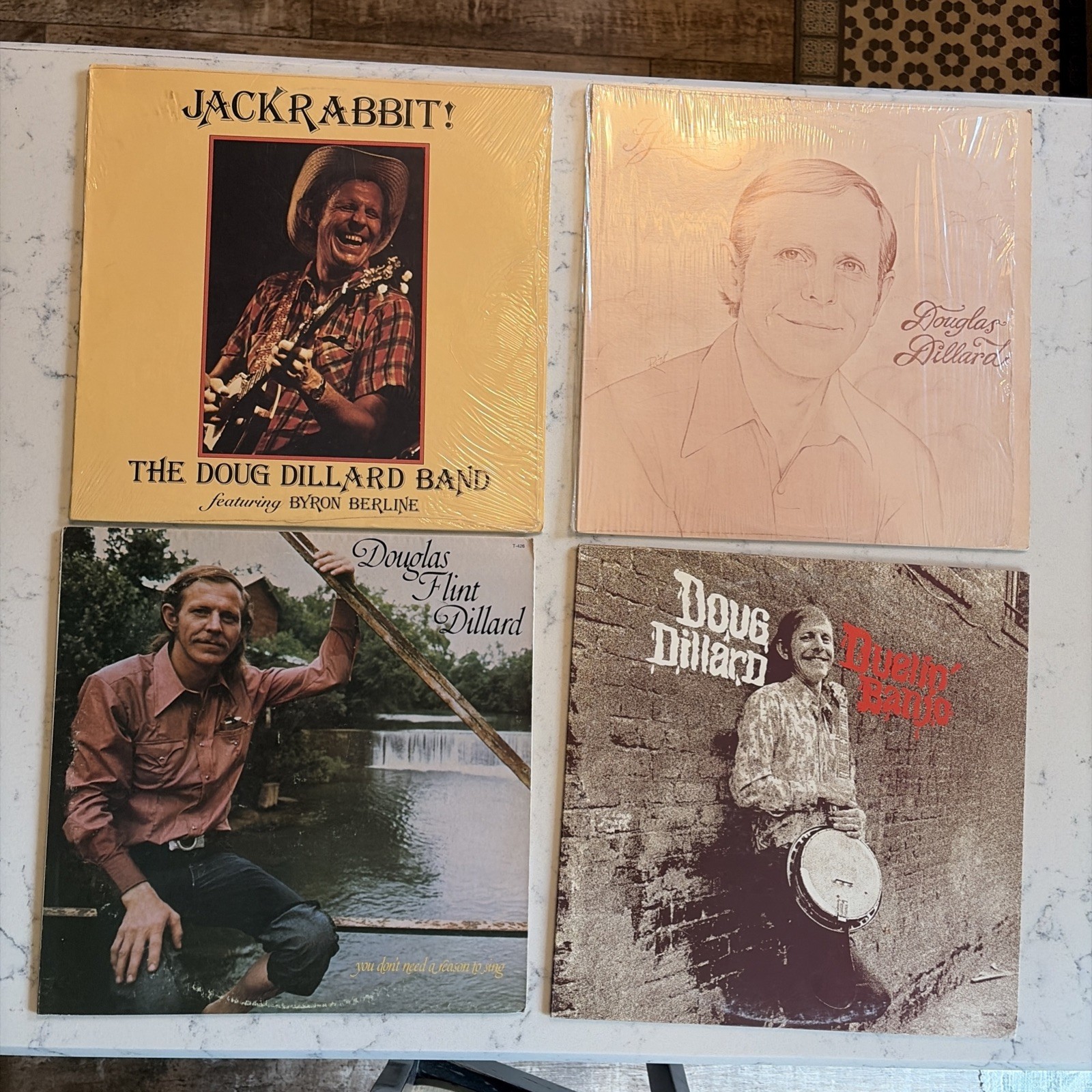 Vintage Doug Dillard 4 LP Lot - Dualing Banjo Reason To Sing, Heaven Jackrabbit