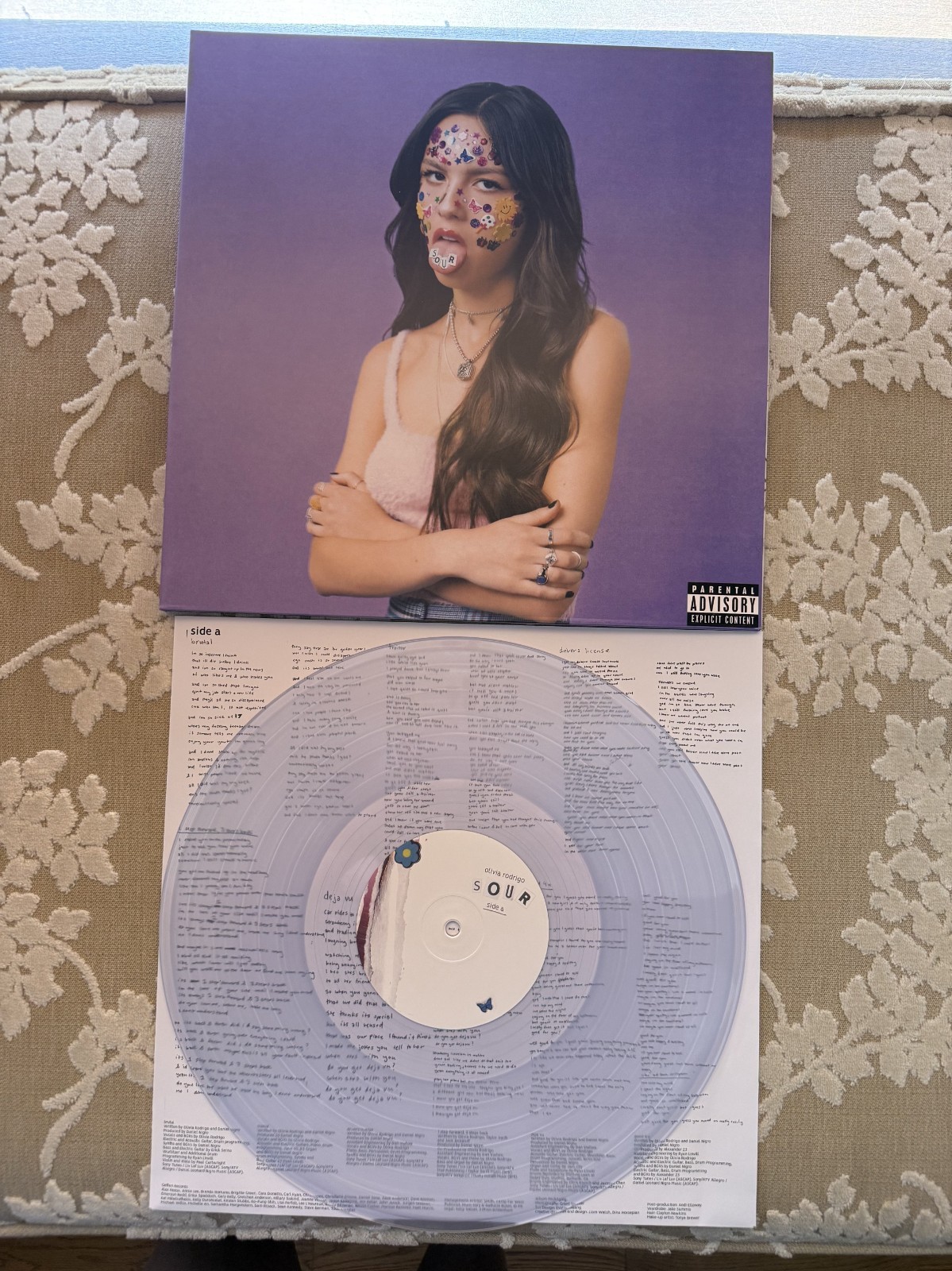 Olivia Rodrigo Sour Crystal Clear Vellum Vinyl 12