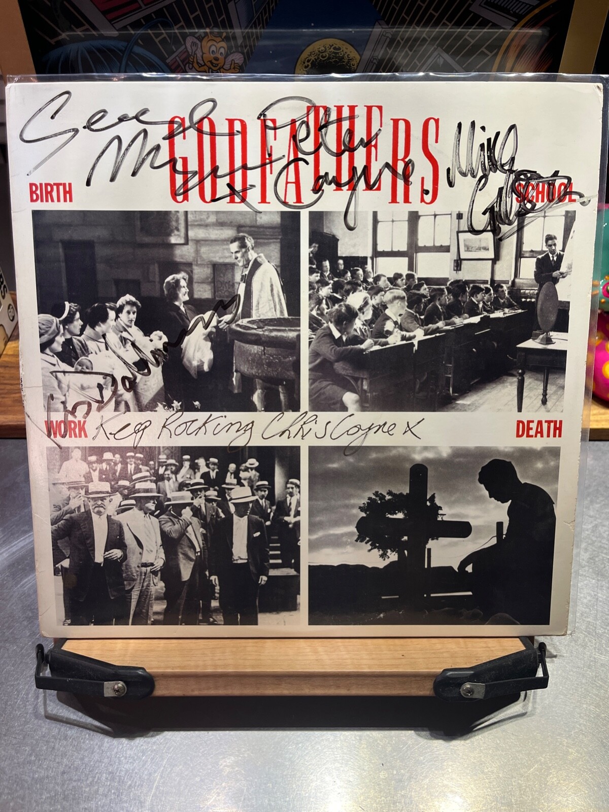 The Godfathers fully signed Birth School Work Death ( fleshtones damned cramps )