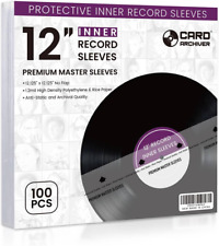 100-Pack 3-Ply Vinyl Record Inner Sleeves -12 Anti Static Rice Paper LP Sleeves picture