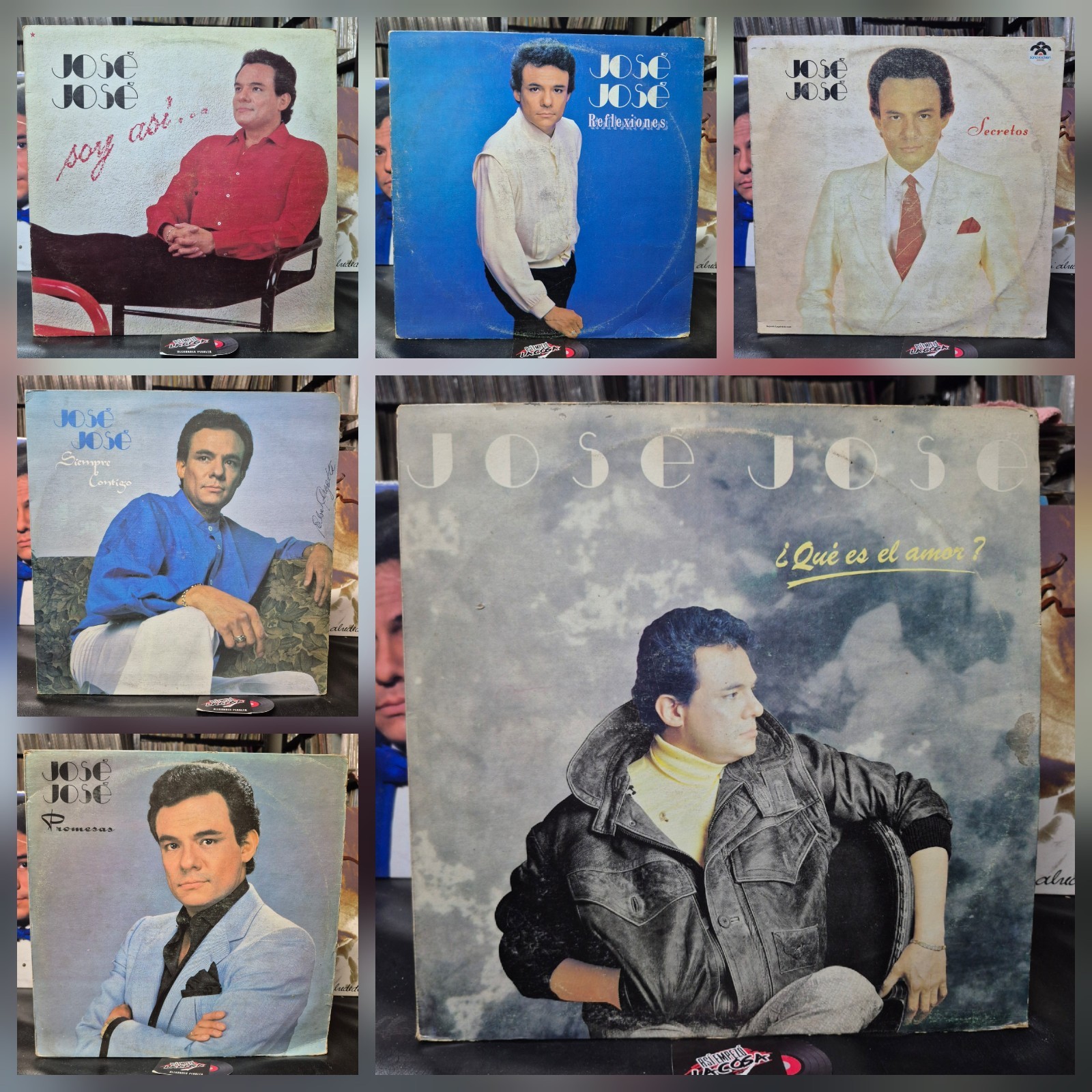 José José – Lote  6 X Vinilo - Latin, Ballad, Pop, Rock, Ranchera, 1980s Vintage