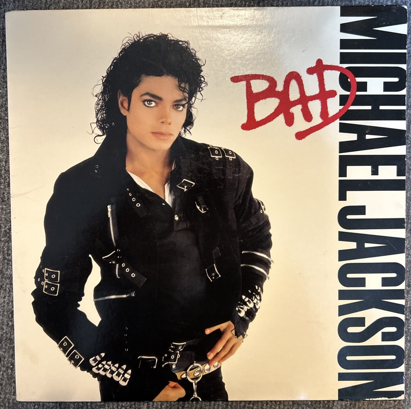 Micheal Jackson Bad Vinyl Record First US Press 1987 G+ Condition Cleaned Tested