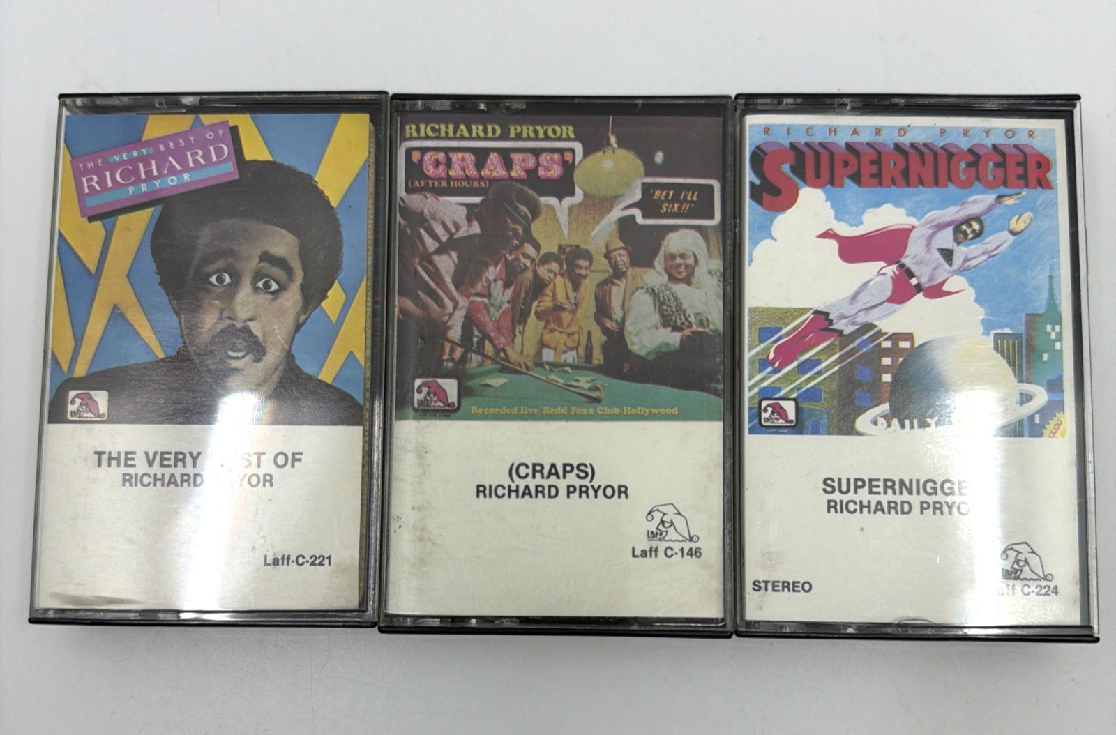 Vintage Richard Pryor Cassette Tape Lot of 3 SuperN Craps Best Of Comedy Albums