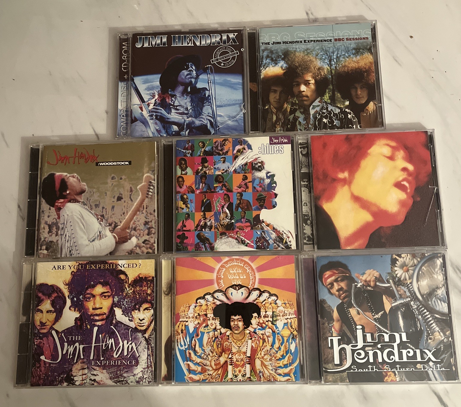 Lot of 8 CDs - Jimi Hendrix - Are You Experienced, Woodstock, : Blues & More.