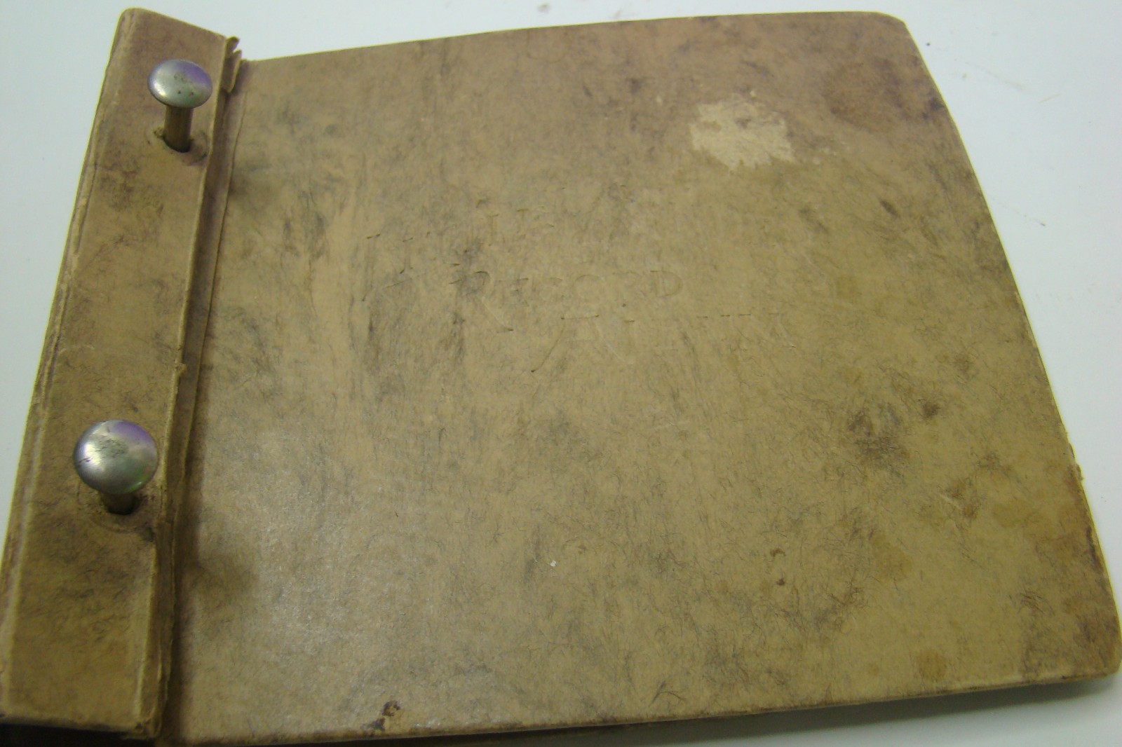 Antique Little Wonder Record Album - Brown  (Early 1900s) Holds 10 records
