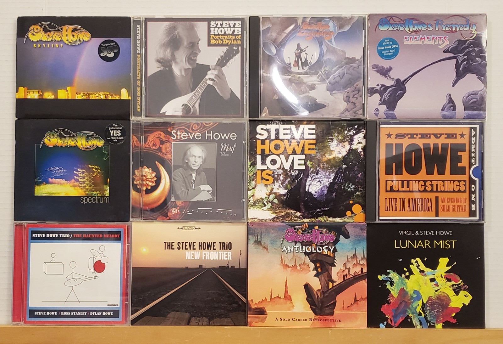 Steve Howe CD collection, 12 different titles, 13 discs, * NO 