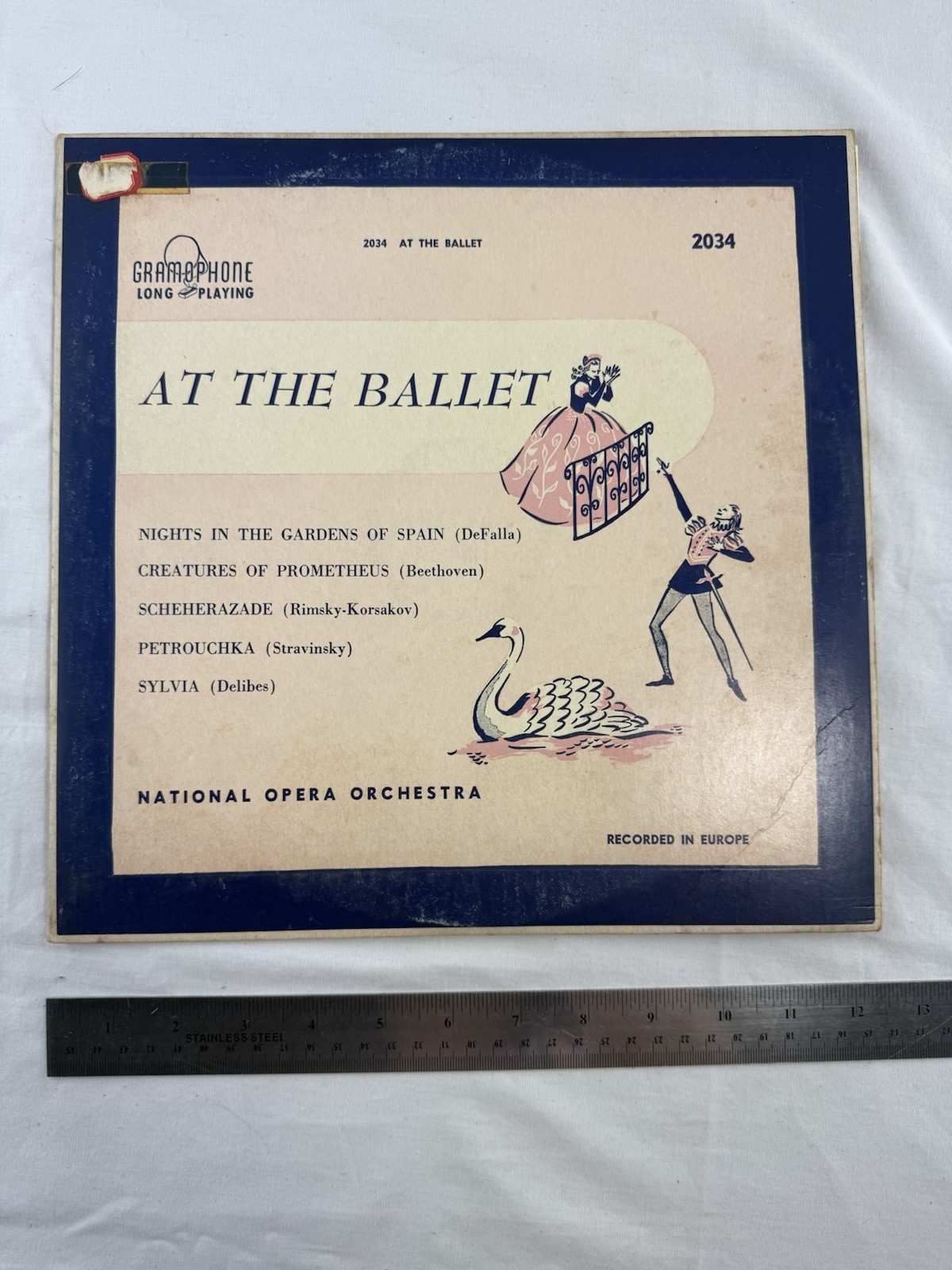 At The Ballet ~ 1953 Gramophone Long Playing Record ~ Varsity LP-2034