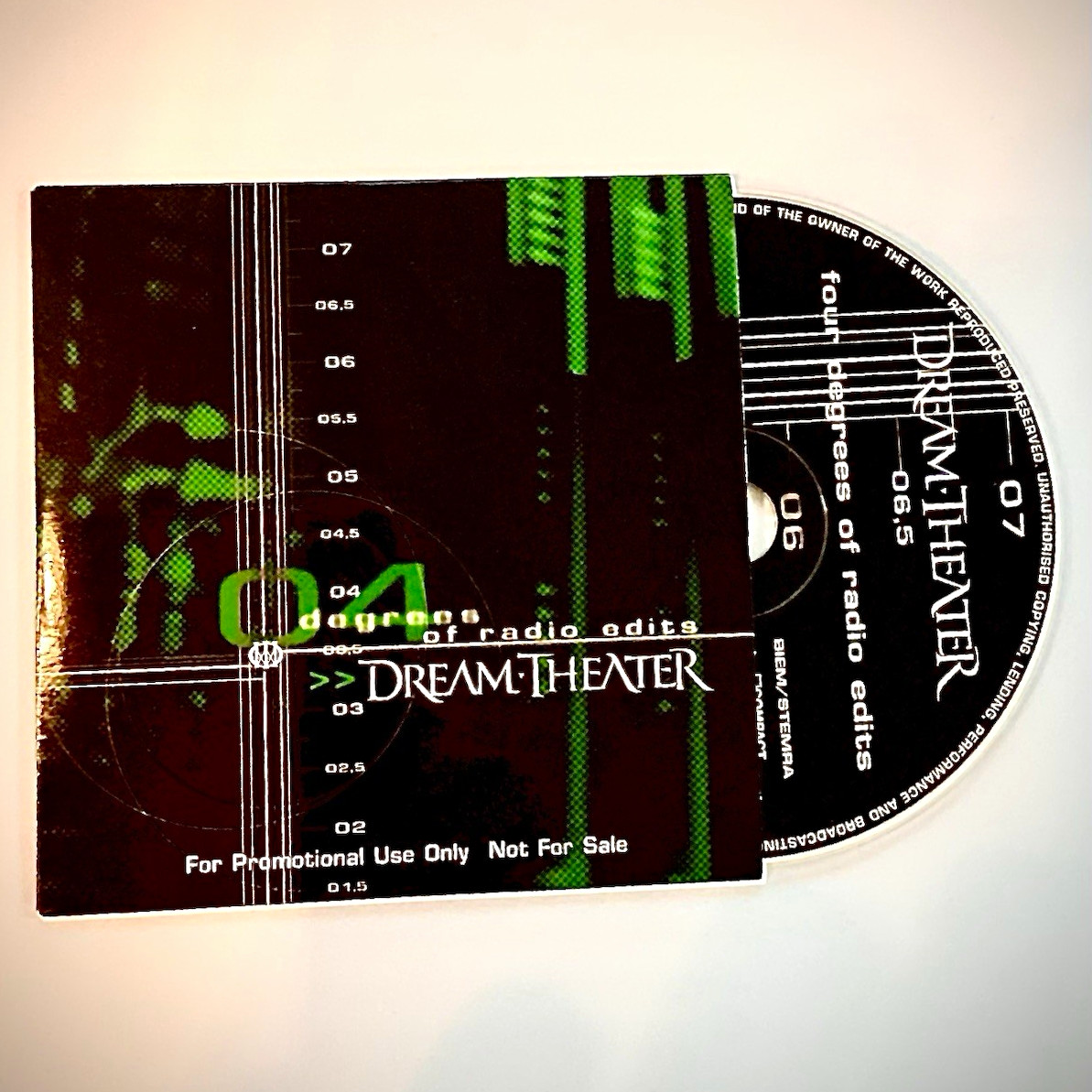 Dream Theater Four Degrees of Radio Edits Promo EP CD 2001 Elektra DTIFC 006