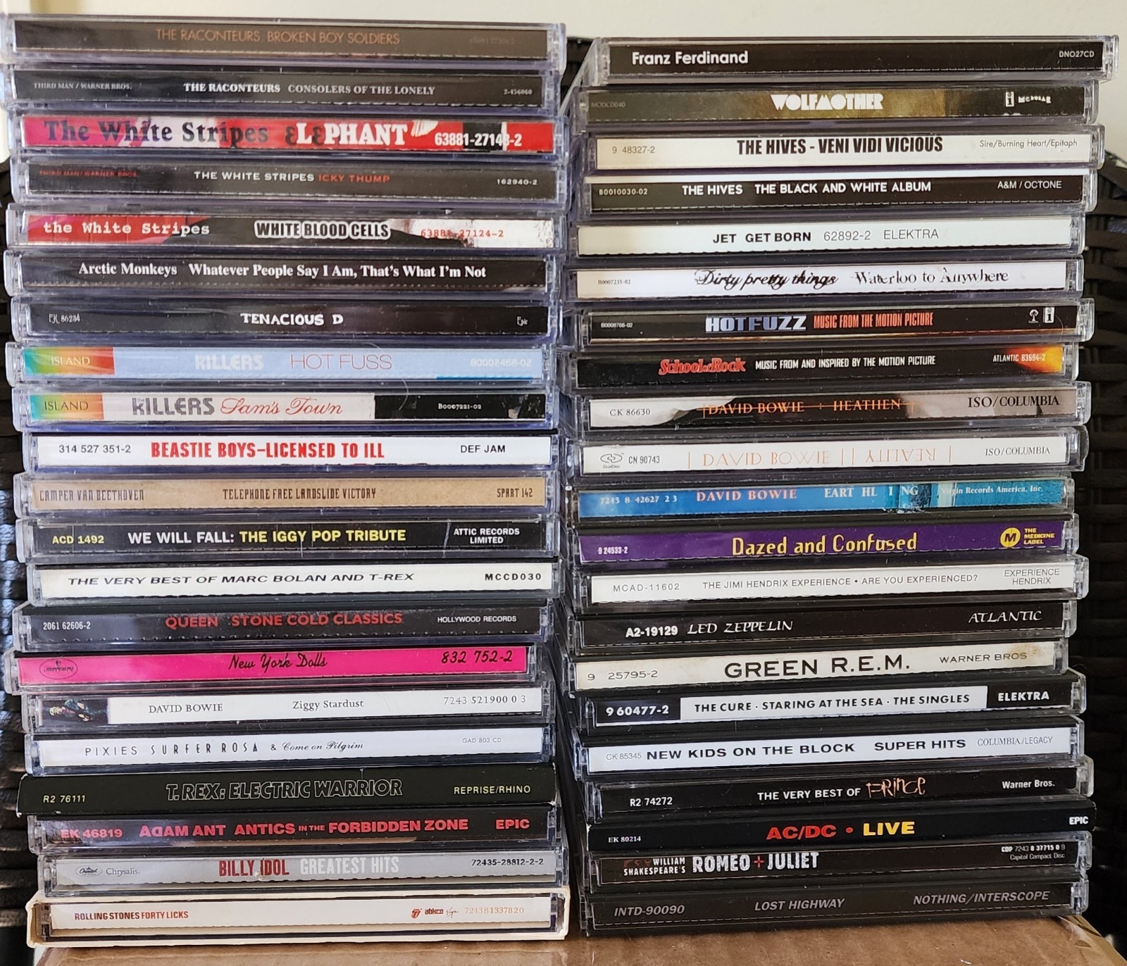 Huge 42 CD Rock Alternative Lot White Stripes Bowie Killers Queen 70s 80s 90s