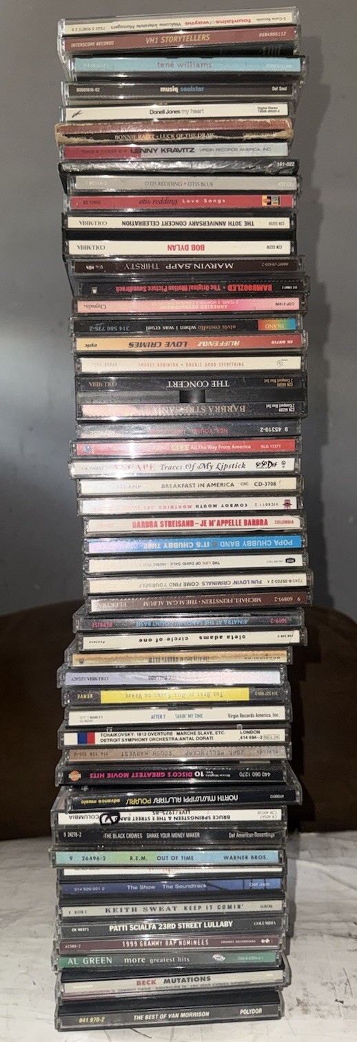 Lot Of 50 Assorted CDs Hip-Hop R&B Soul Gospel Classic Rock Punk Heavy Metal