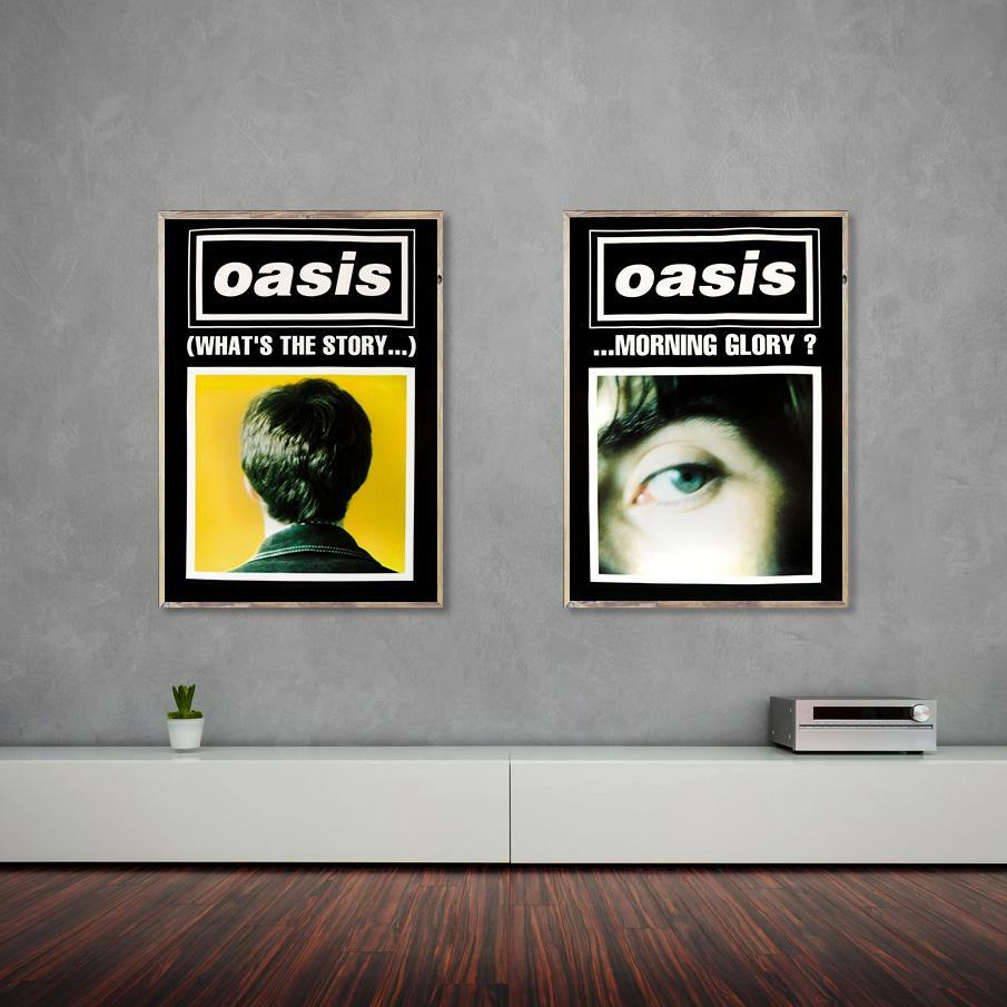 Oasis poster - (What's the Story) Morning Glory? Black duo set, Rare Original