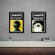 Oasis poster - (What's the Story) Morning Glory? Black duo set, Rare Original picture