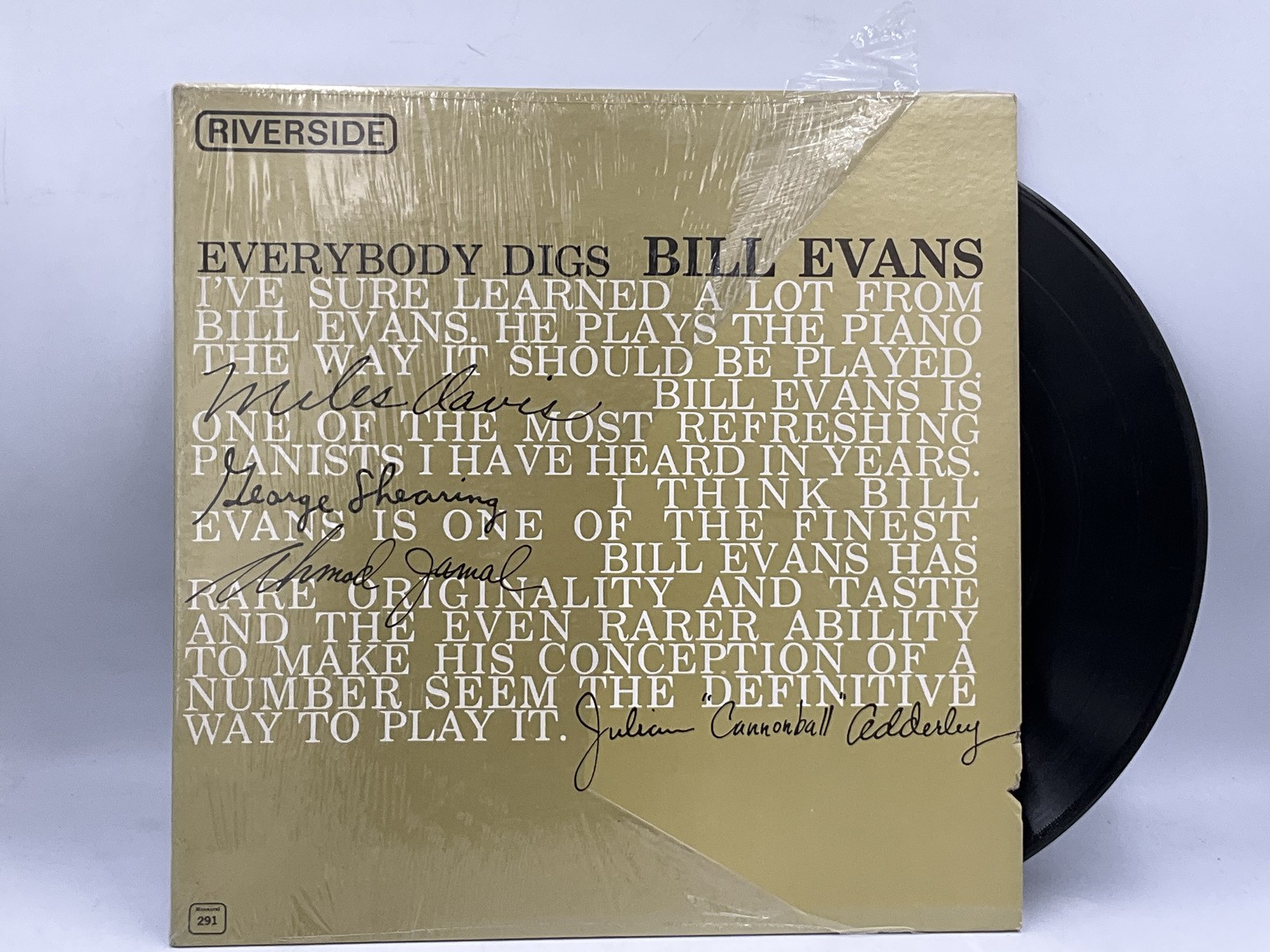Vintage Bill Evans Everybody Digs 12in Black Vinyl LP Riverside 1958 Jazz