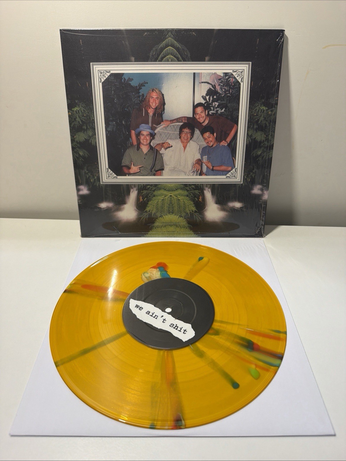 NOFX HOFX - Web Color Reissue Vinyl 10” - Yellow W/ Multi Colored Splatter 