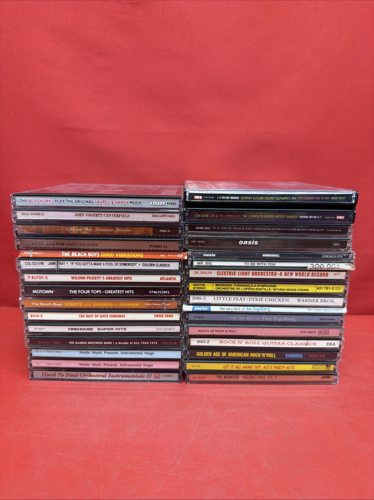 Mixed Lot 30 CDs Rock Beach Boys Oasis ELO Allman Brothers Monkees John Fogerty