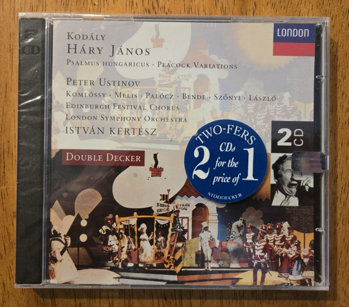 Kodaly: Hary Janos Psalmus Hungaricus Peacock Variations Peter Ustinov 2 CD Set