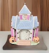 Vintage Porcelain Lenox Haunted Halloween House Music Box Retired Turns & Plays picture