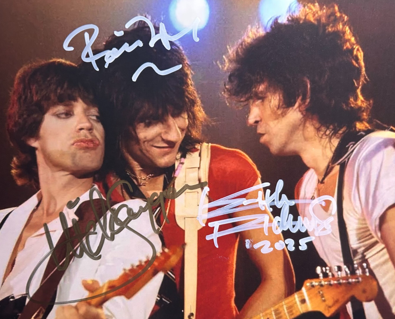 ROLLING STONES Signed (Jagger, Richards, Wood) 8x10\