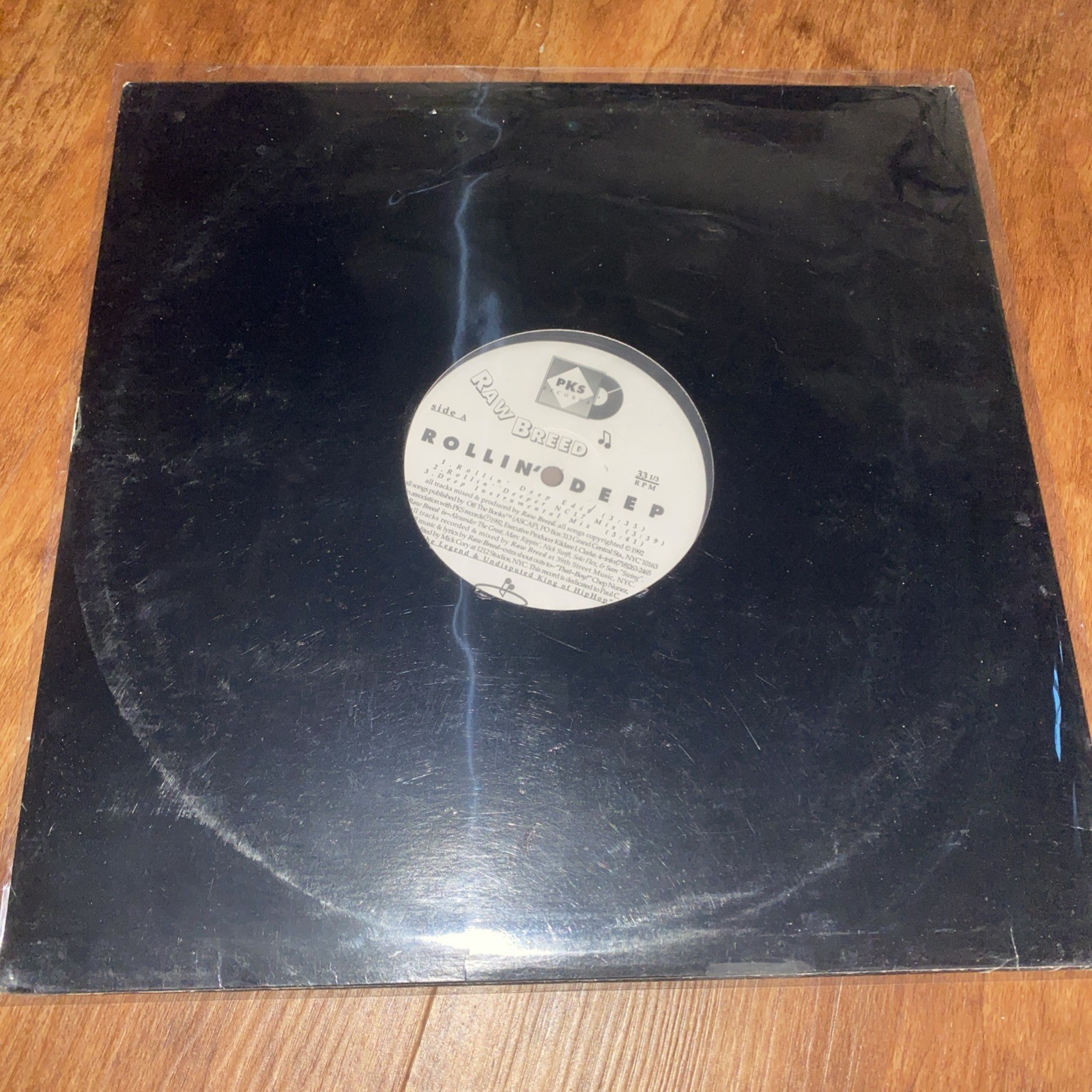 Very Rare Raw Breed Rollin' Deep/ Hard Life 12” Vinyl Record - VG