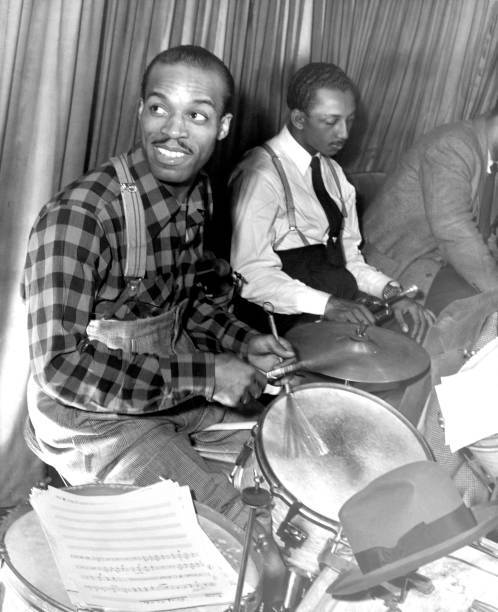 Jazz Drummer Jo Jones In The Count Basie Orchestra 1944 Jazz Music Old Photo