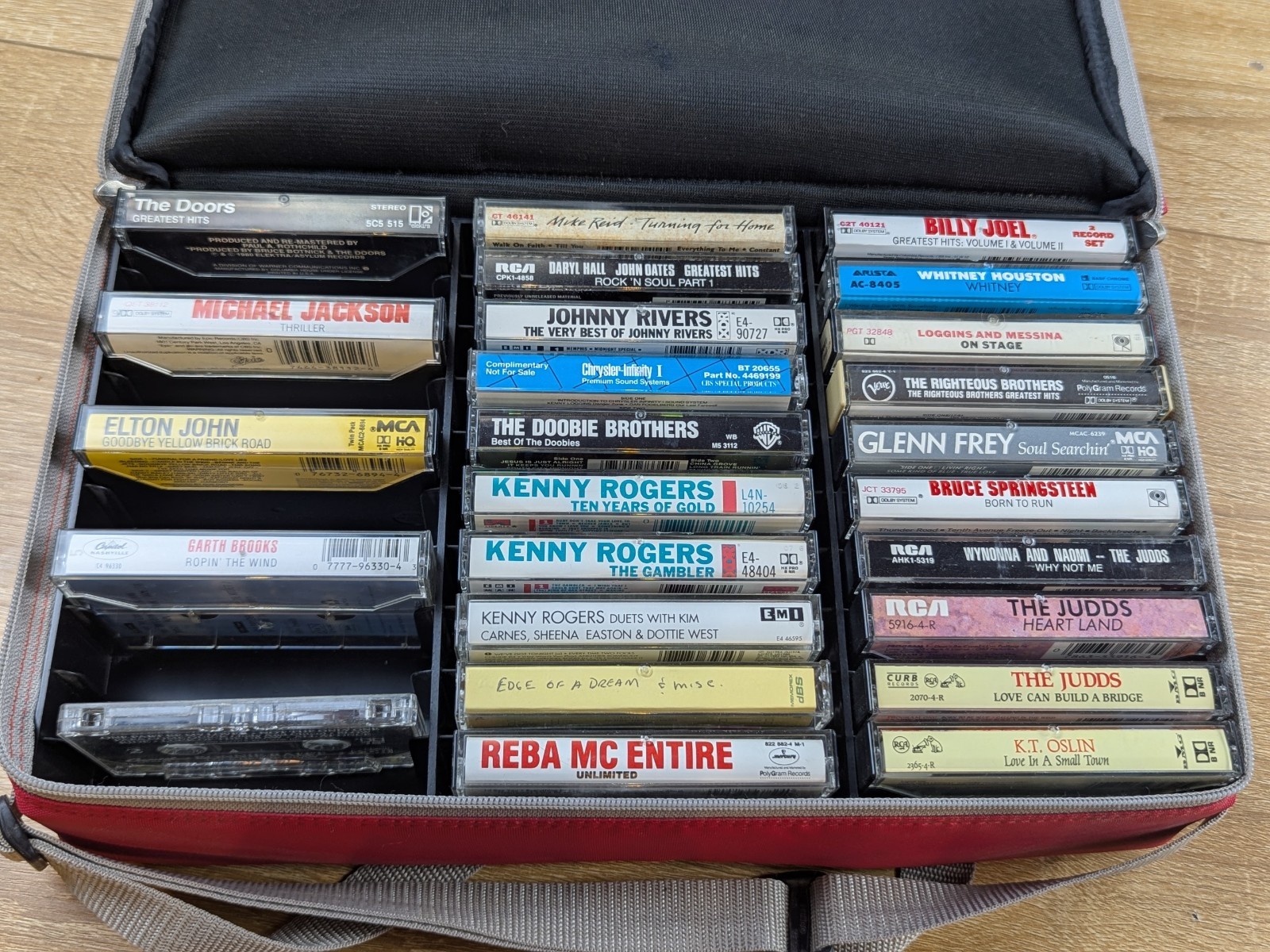 Lot of 30 Vintage Cassette Tapes Classic Rock Country Pop Michael Jackson Case