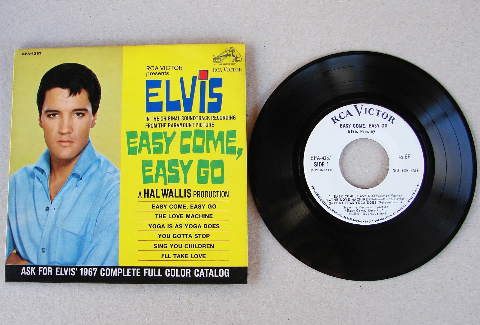 Elvis Presley Easy Come, Easy Go Rare DJ Promo EPA-4387