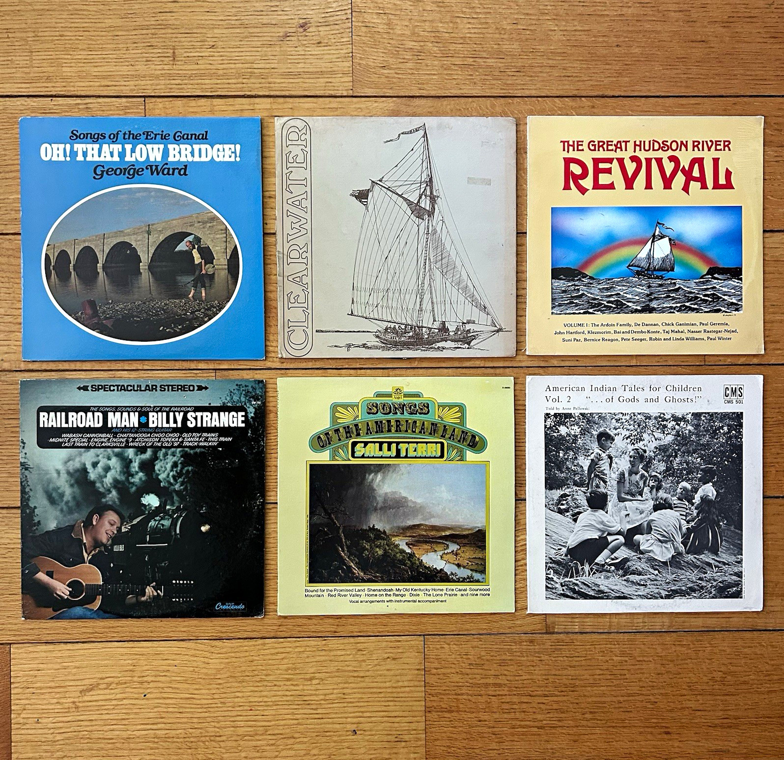 Vintage American Folk & Heritage 6-LP Vinyl Lot