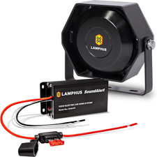 Soundalert 100W Police Air Horn Amplifier Kit [118-124 Db Slim Speaker] [Manual picture