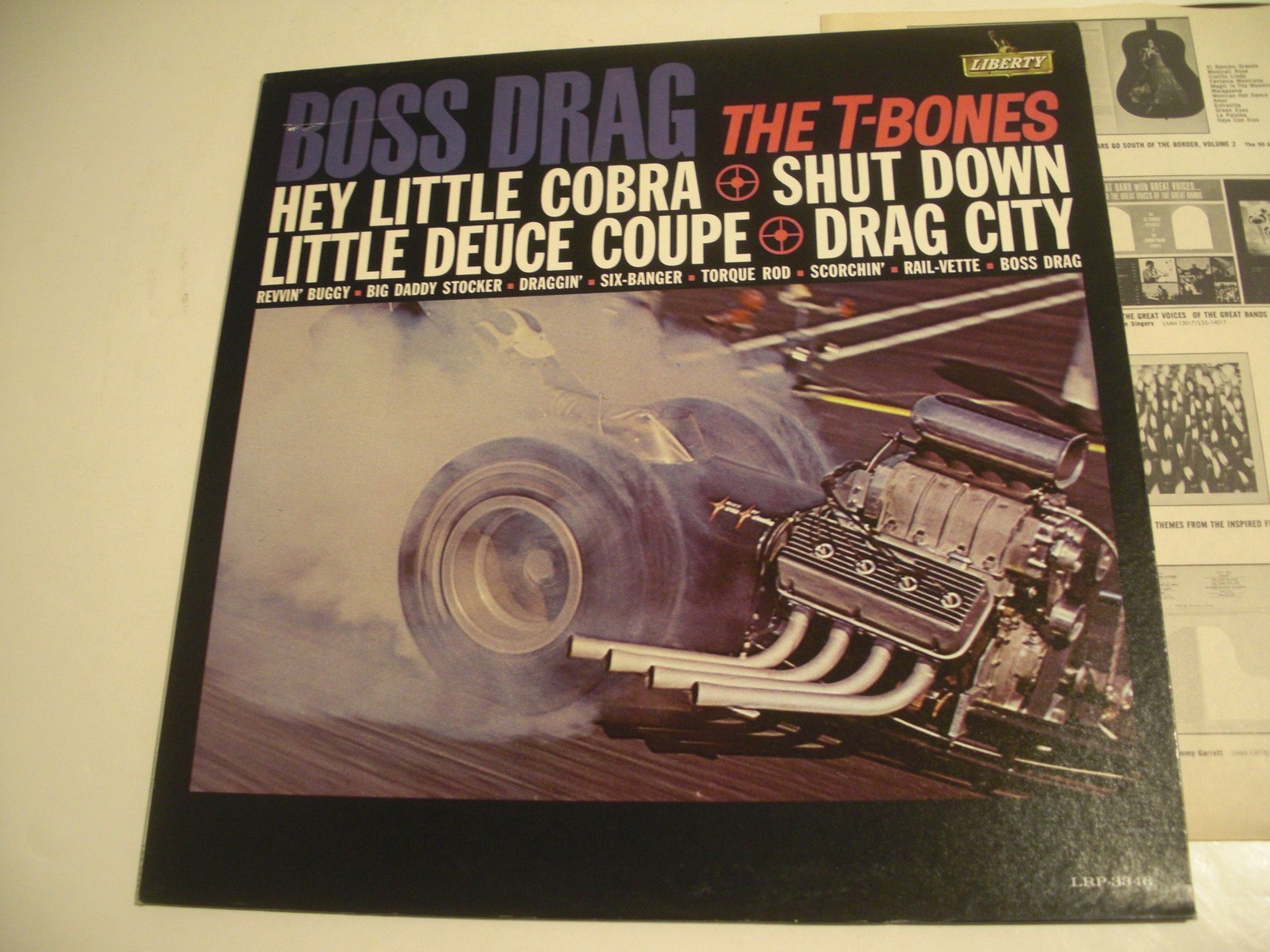 NM 1964 The T-Bones “Boss Drag” Hot Rod Sounds Vinyl LP Record Liberty LRP-3346