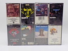 Lot of 8 Vintage Classic Rock Cassettes - Van Halen, REO Speedwagon, Wings, STYX picture