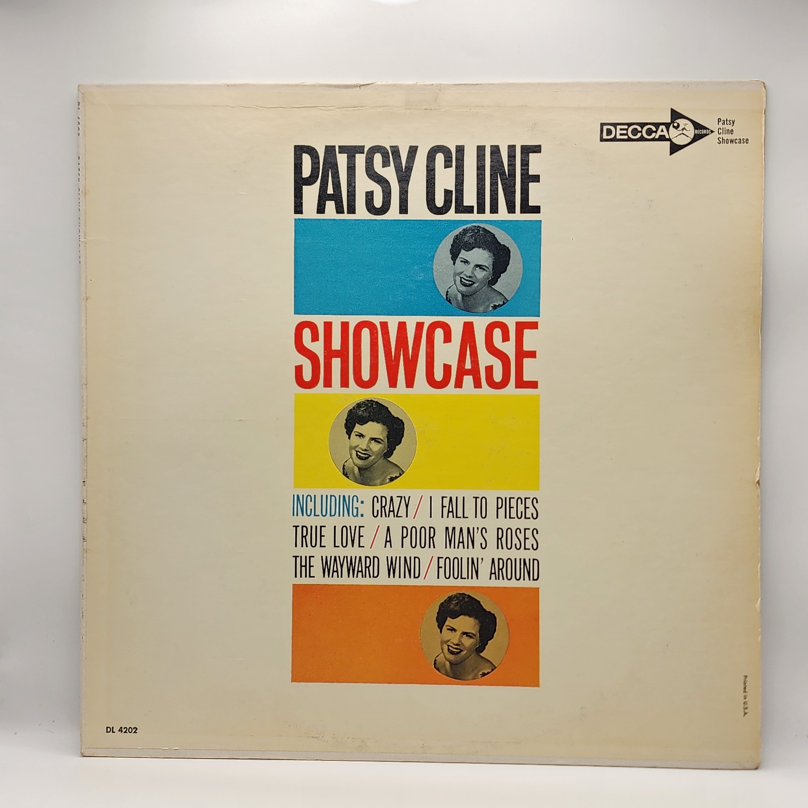 Patsy Cline Showcase 1961 Vinyl LP Original Mono Jacket FAIR/VG