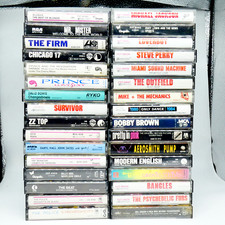 Vintage 80s Cassette Tape Lot of 32 Tested Michael Jackson The Police ZZ Top Ban picture