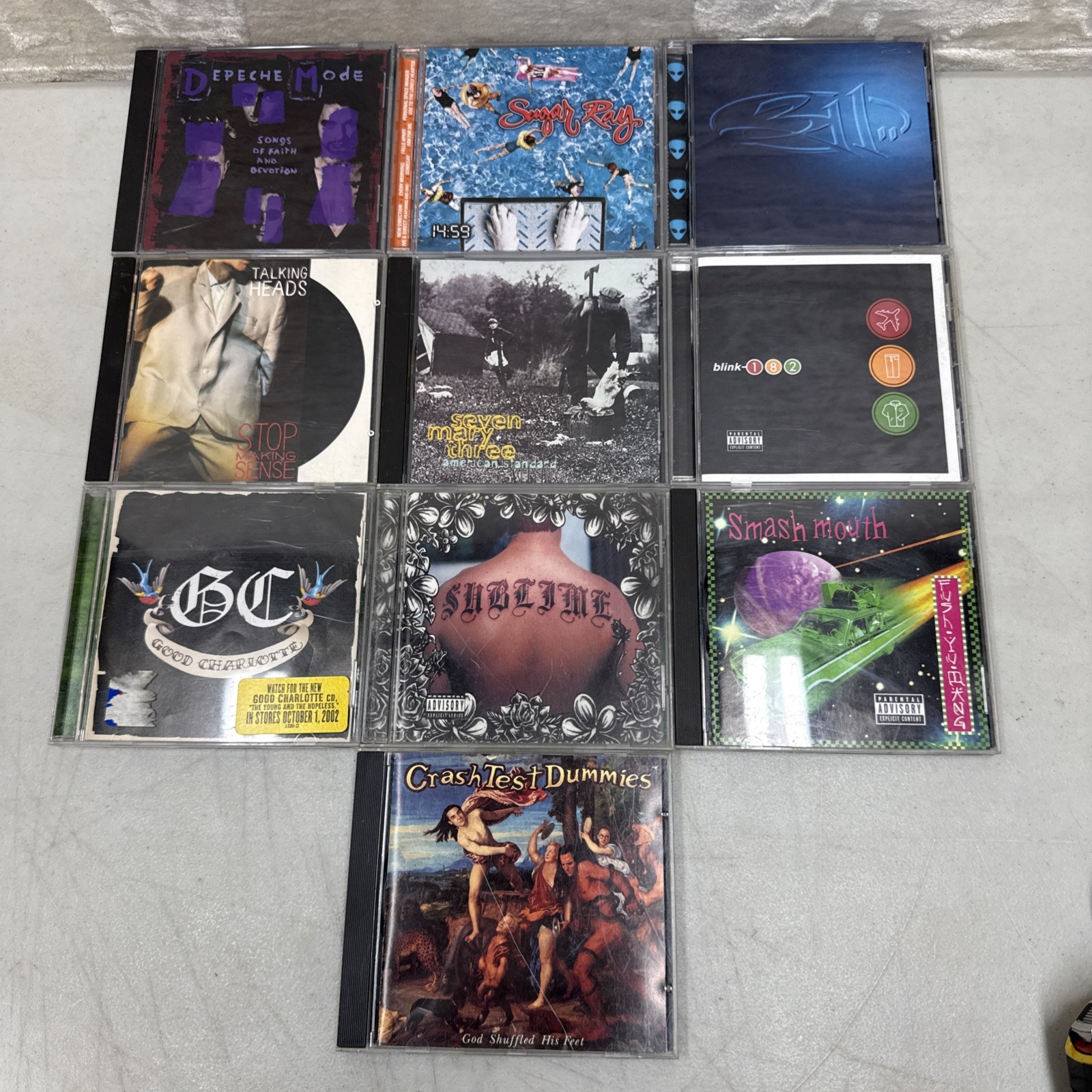90s Pop Punk Alt Rock 10 CD Lot Blink 182 Sublime Depeche Mode Talking Heads VTG