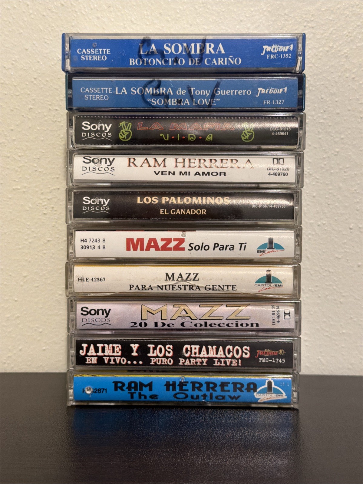 Mixed Lot 10 Vtg Tejano Cassettes La Mafia Mazz Ram Herrera La Sombra