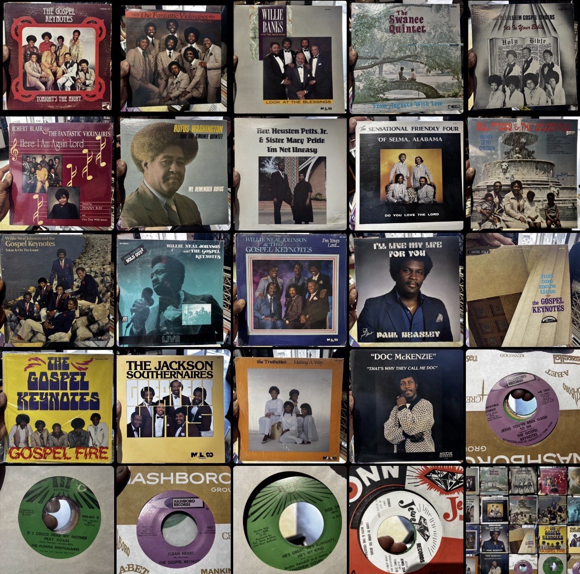 A Lot Of African American Gospel Vinyl / 19 LPs & 8 45s / VG+ To NM- Jewel KSE