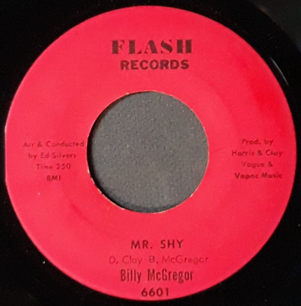 northern soul   BILLY MCGREGOR   Mr. Shy / Fall On My Knees   FLASH 6601    M-