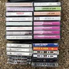 28 Cassette Tape Lot Vintage 80s 90s Music Radio Singles Collectibles picture