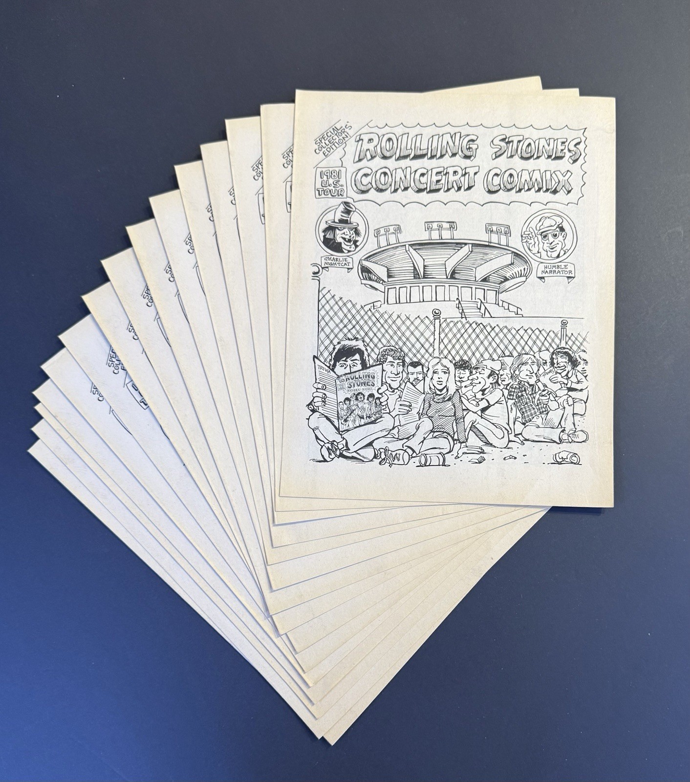 ROLLING STONES CONCERT COMIX Rare 1981 Tattoo You Tour Item *SET OF 15* Original