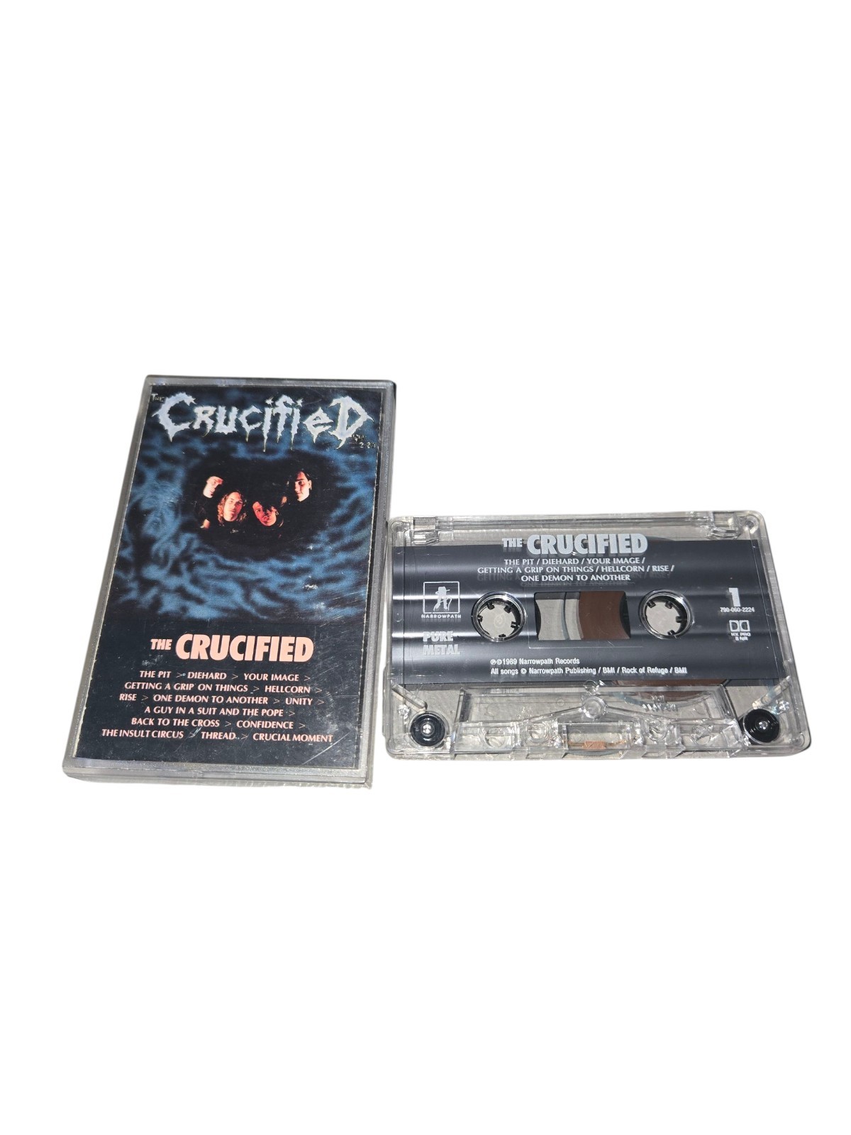 Vintage 1989 Cassette Tape The Crucified Self Titled Album Narrowpath Records