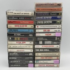 Vintage Rock Cassette Tape Lot Black Sabbath Led Zeppelin Guns & Roses Santana picture