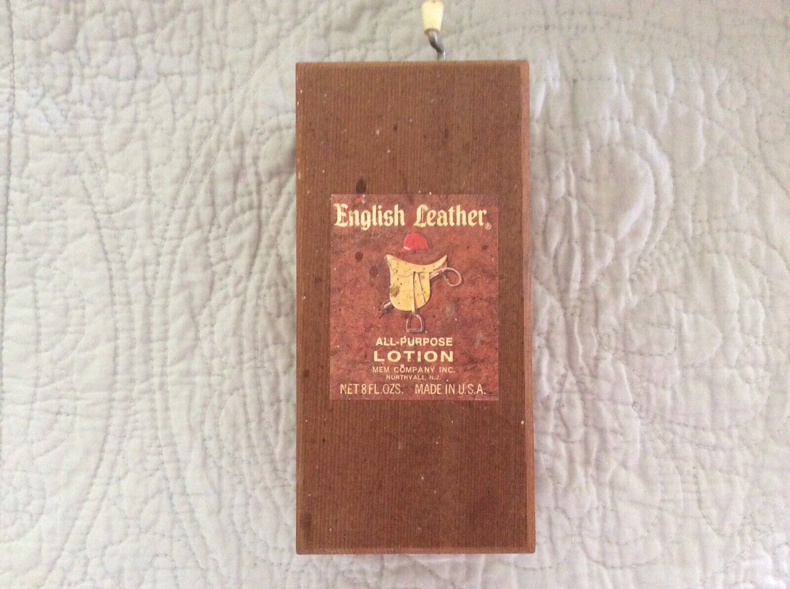 Vintage English Leather Lotion Box With Wind Up Music Box
