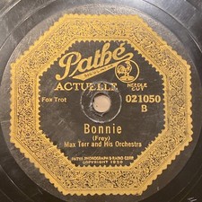1922 PREWAR JAZZ Max Terr Orchestra 78 rpm PATHE 021050 NO NO NORA VG picture