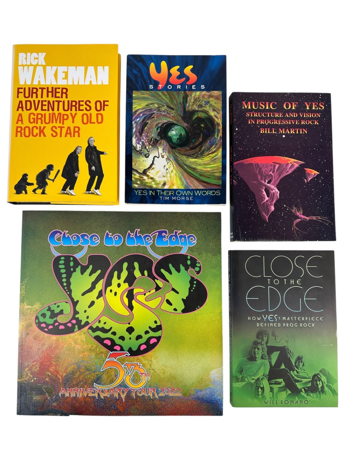 YES Progressive Rock Book Bundle & 50th Anniversary Tour Programme 2022 Lot x5.