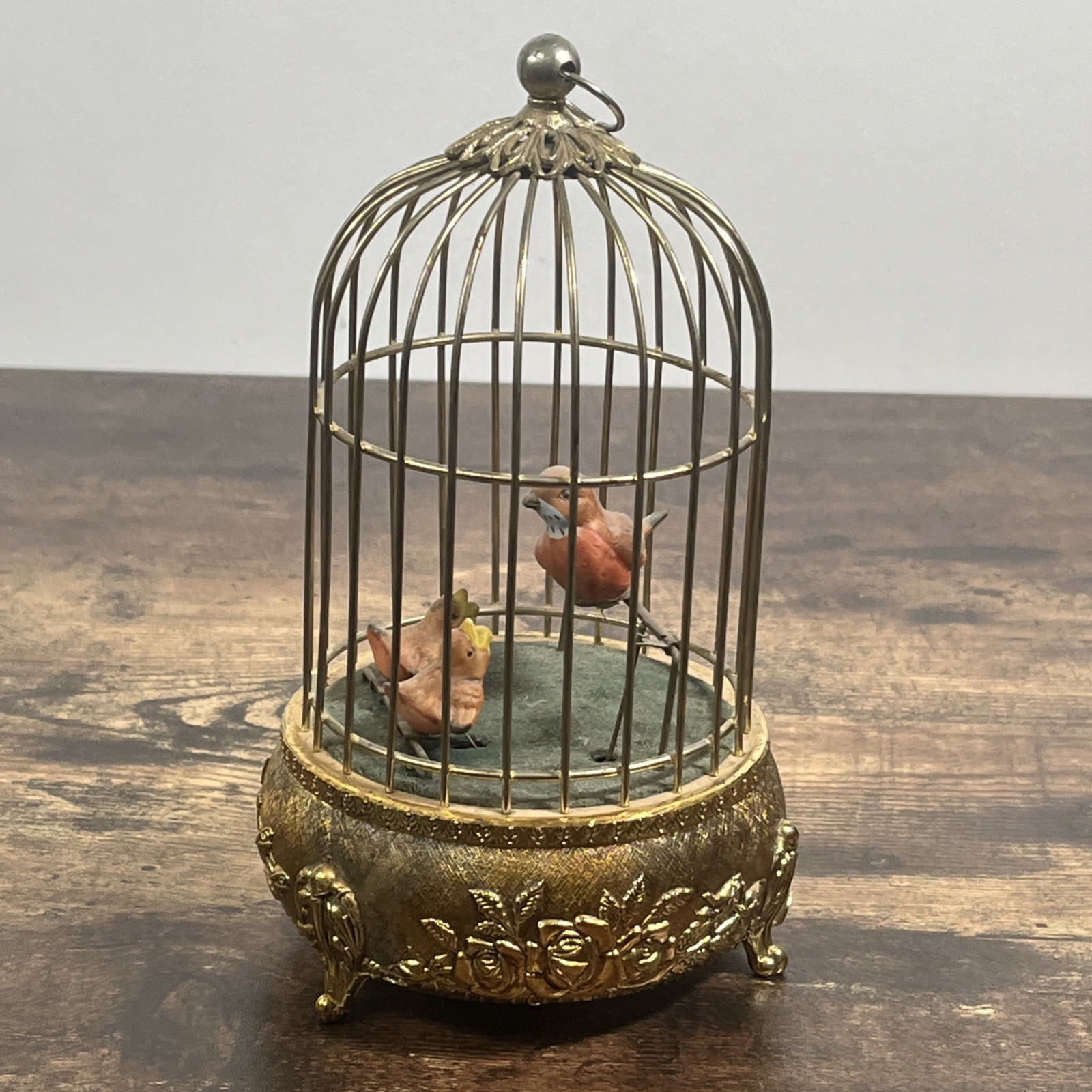 Vintage Westland Japan Bird In Cage Music Box For Parts Not Working