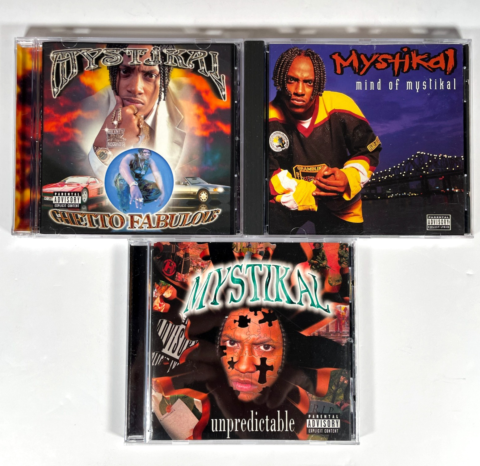 MYSTIKAL CD Lot of 3 Ghetto Fabulous Mind Of Mystikal Unpredictable