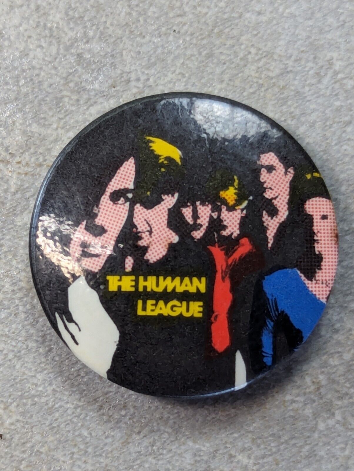 Vintage 80s The Human League PIN BADGE Purchased Around 1986 