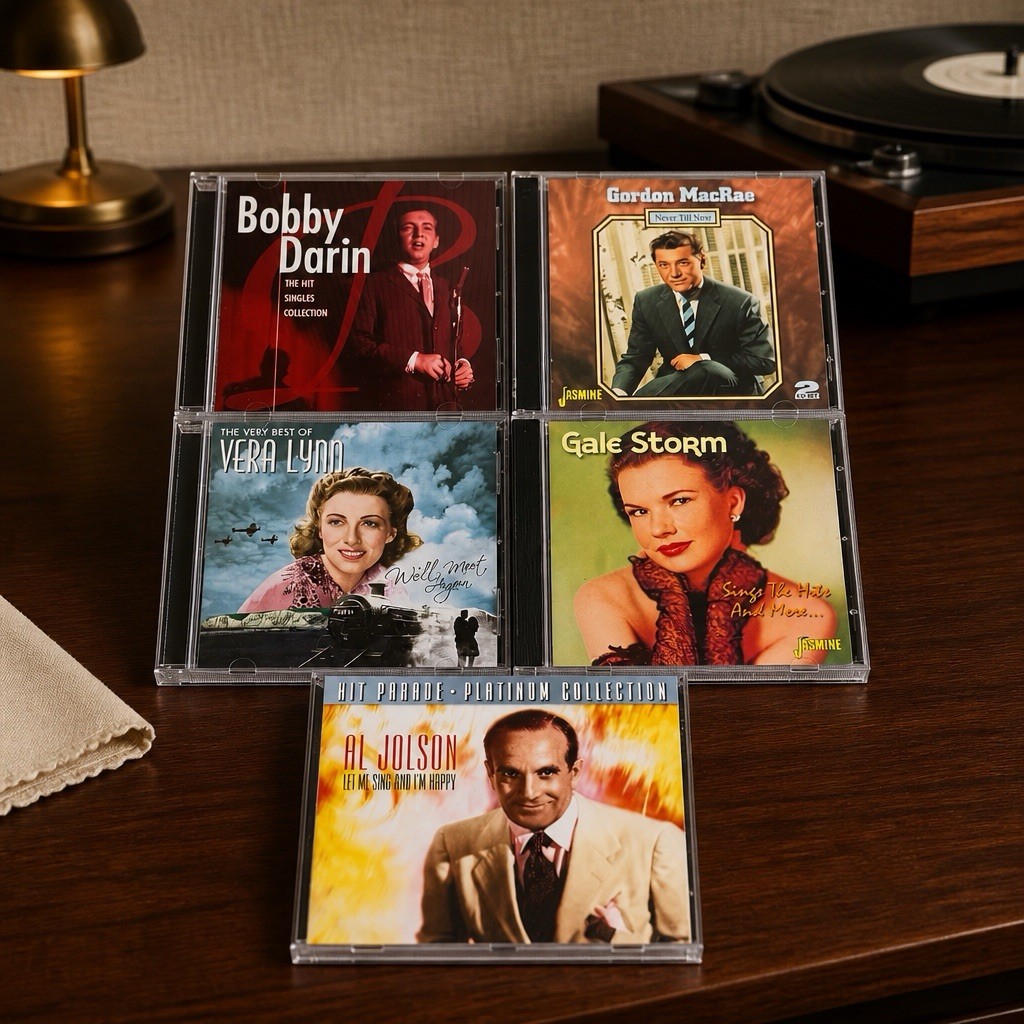 Vintage Vocal Pop 5 CD Lot – Bobby Darin, Vera Lynn, Gale Storm, MacRae, Jolson